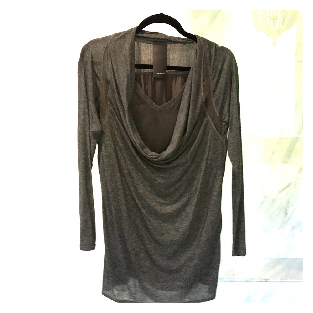 Heather Long sleeve draped blouse.